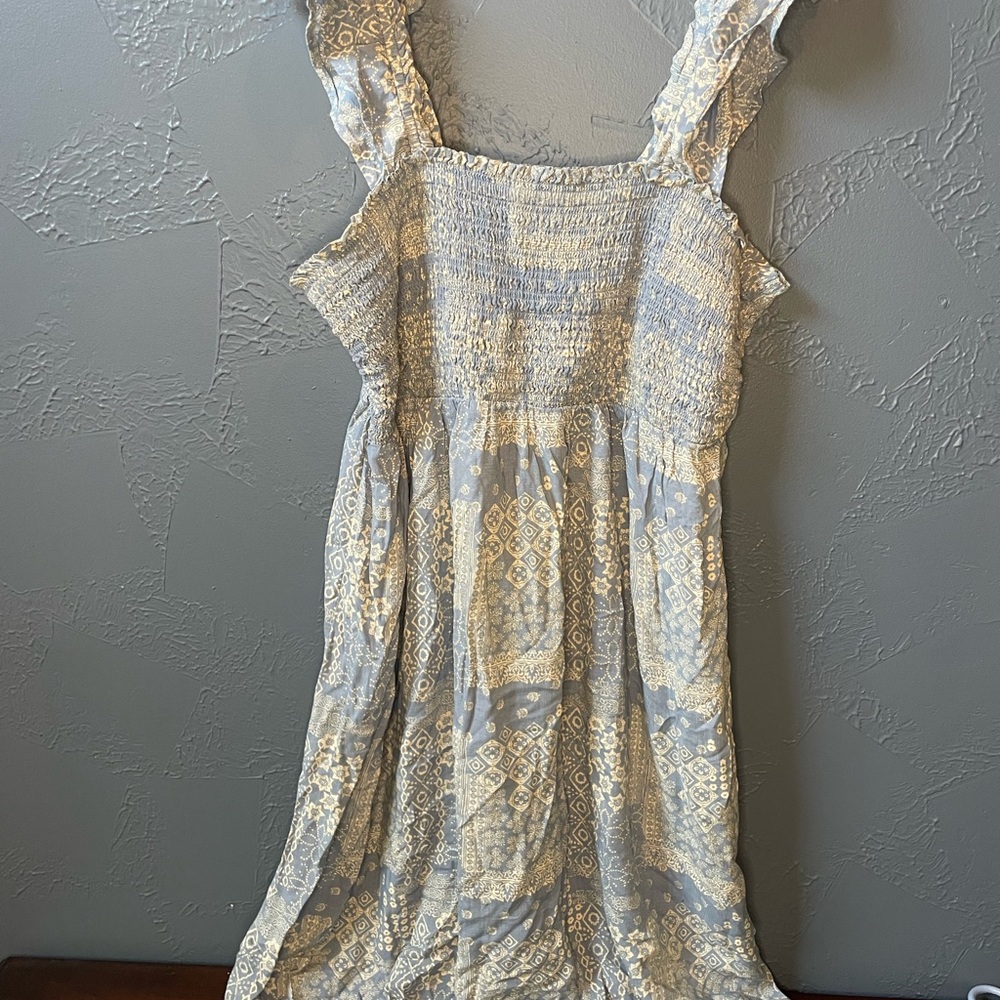 Sonoma Blue Gray Maternity Midi Dress